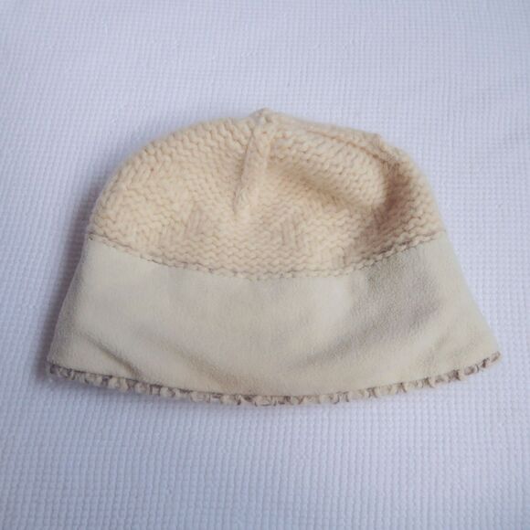 AMERICAN EAGLE Fuzzy Cream Knit Skull Cap Beanie Fleece Lined Angora Lambswool - Picture 4 of 7